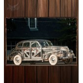 Металлическая табличка Pontiac Deluxe Six Transparent Display Car